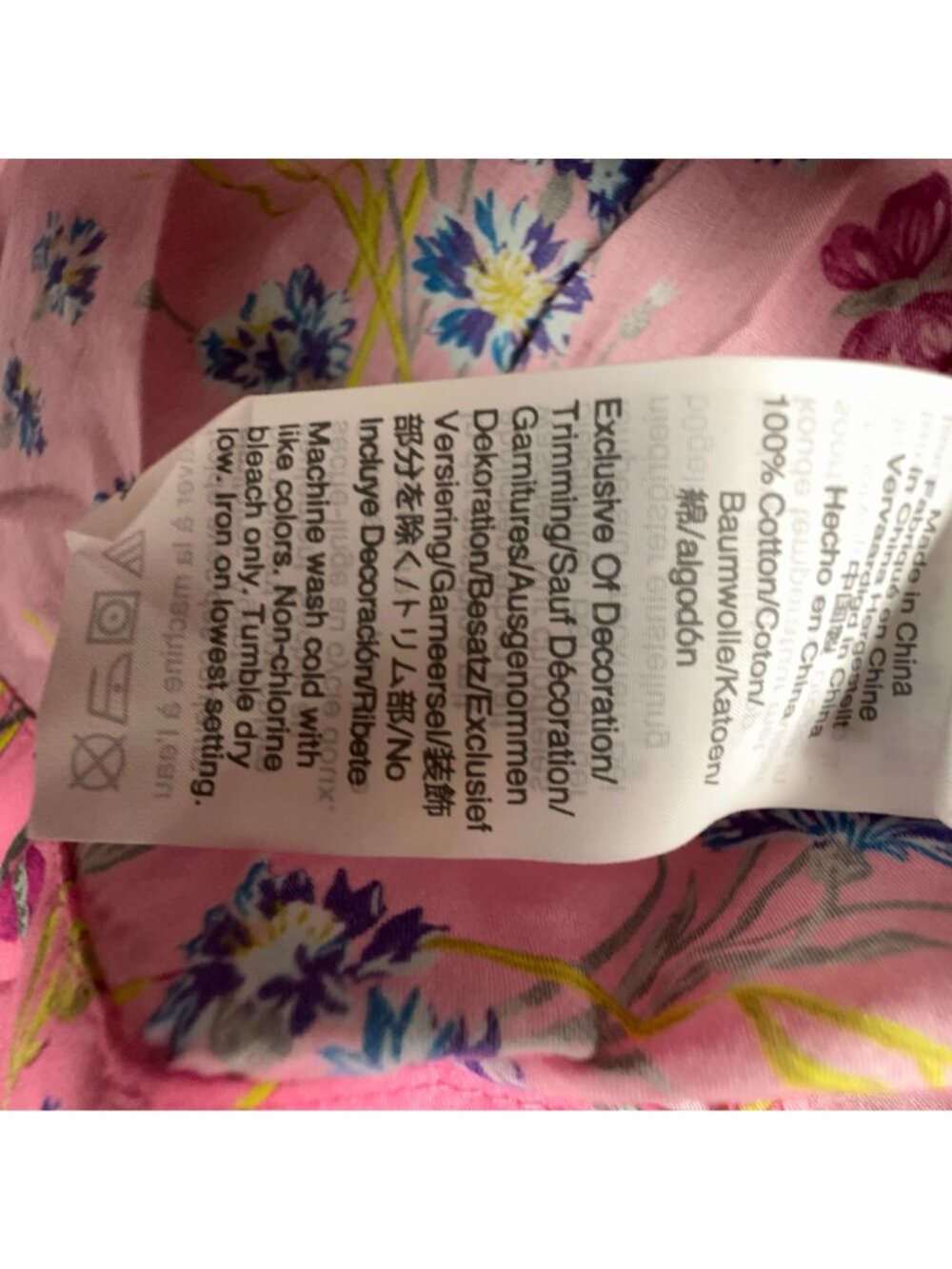 J.Crew Poplin Ruffle Blouse Size XS 100% Cotton Pink Wheat Bouquet Floral Print - Picture 8 of 13